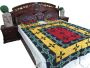 Yellow Red Cushion Pillowcases Set Handloom Cotton Bedspread Yellow Red Cushion Pillowcases Set Handloom Cotton Bedspread
