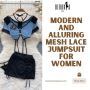 Modern and Alluring Mesh Lace Jumpsuit for Women