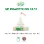 BioBag 30L Drawstring Bags for Medium Bins & Food Waste