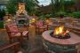 Custom Outdoor Fireplace in Long Island