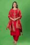 Exquisite Ethnic Wear: Maroon & Red Zardozi Perl Work Salwar