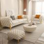 Buy Damask Modern White Fabric Sofa Set upto 60%off 