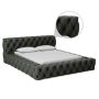 Buy Exquisite King Size Upholstered Bed In Dark Grey up to 6