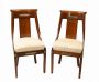 Pair Empire Chairs French Accent Seats 1840 