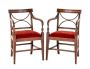 Elegant Pair of Regency Arm Chairs - Period Mahogany Antique