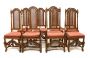 Set Oak Dining Chairs Jacobean Revival Farmhouse 1840
