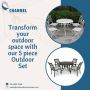 Transform your outdoor space with our 5 piece Outdoor Set