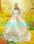 Fairy Tale Barbie Doll In Butterfly Wings Wedding Party Gown