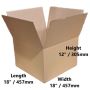 18 x 18 x 12 inch Double Wall Printed Cardboard Boxes (DW13)