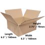 6.3 x 6.3 x 2.75 inch Single Wall Cardboard Boxes (SW-L5) 