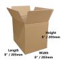 8 x 8 x 8 inch Single Wall Cardboard Boxes (SW8) – Crystal M
