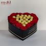 Roses chocolates heart box