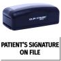 Large Pre-Inked Patients Signature on File Stamp