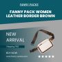 Shop Fanny Pack Women Leather Border Brown