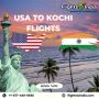 Find Cheap Flight Deals from USA to Kochi