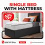 Single Bed with Mattress | 60% Off