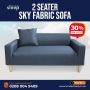  Buy 30 % Off | 2 Seater Sky Fabric Sofa