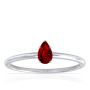 Striking Pear Shape Unenhanced Ruby Solitaire Ring (0.50cts.