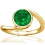 Buy Round Shape Emerald Solitaire Ring