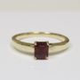 Find Rare Untreated Emerald Cut Ruby Solitaire Ring