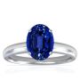 Best Traditional Oval Untreated Blue Sapphire Solitaire Ring