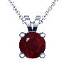 Purchase Round Shape Ruby Solitaire Pendant (1.81cts)