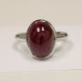 Rare Untreated Oval Cut Ruby Solitaire Ring (9.75cts)