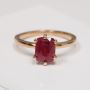 Shop Rare Untreated Cushion Ruby Solitaire Ring (1.57cts)