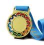 Blank Gold Hollowed Out Medal With Enamel Lace
