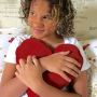 Shop for Heart Shaped Pillow with Hot Cherry
