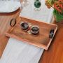 Carry Tradition - Exquisite Wooden Tray with Sturdy Handle