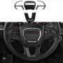4 Pcs Black Carbon Fiber Steering Wheel Cover Trim Interior 