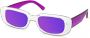 Hecsmasa Rectangle Sunglasses for Women, Purple