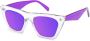 Hecsmasa Square Cat Eye Sunglasses for Women purple