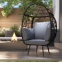 Outsunny Rattan Egg Chair, Indoor Outdoor Lounger Outsunny Rattan Egg Chair, Indoor Outdoor Lounger