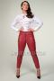 Red Leather Tight Fit Ladies Pants
