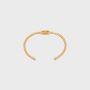 Celine Maillon Triomphe Thin Cuff Bracelet in Brass with Gol