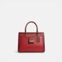 Coach Grace Carryall in Colorblock Pebble Leather Red/Burgun