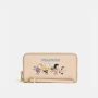 Coach Long Zip Around Wallet in Pebble Leather with Peanuts 