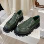 Alexander Mcqueen Wander Loafers Women Shiny Calfskin Green/