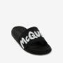 Alexander Mcqueen Pool Slides Unisex Rubber with Graffiti Lo