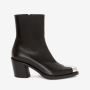 Alexander Mcqueen Punk Boots Women Calf Leather with Metal T
