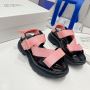 Alexander Mcqueen Tread Sandals Women Rubber with Fabric Str
