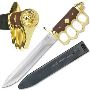 Nazi Trench Knuckle Dagger Knife - Gold Edition