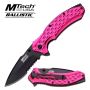 Mtech USA Ballistic Spring Assisted Knife - Pink Handle