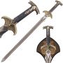 Fantasy Replica Sword Stainless Steel Blade with Wooden Disp