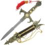 Knights Templar Dagger Short Sword Pheonix Partially Serrate