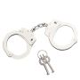 Professional Police Handcuffs Nickel Plated Double Lock with