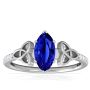 Natural Heated Classic Blue Sapphire engagement ring 
