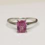Cushion cut pink sapphire ring 